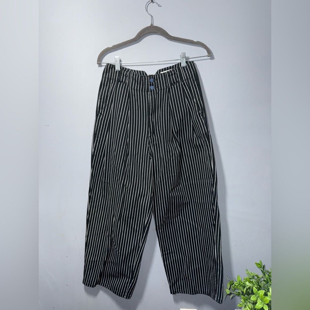 Urban Outfitters Martha Pinstripe Pleated High-Waisted Trouser Pants Size 4 EUC